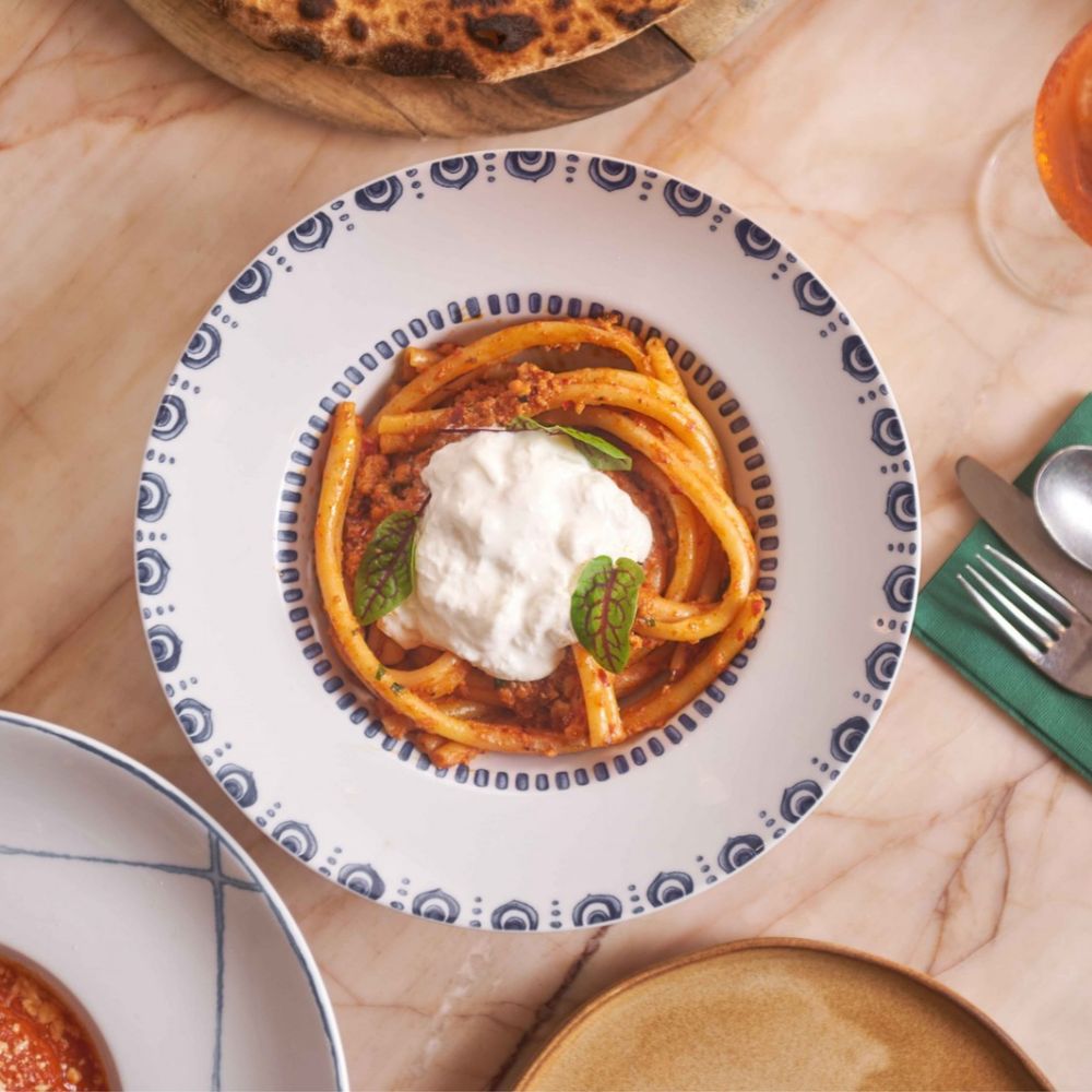 Italian weekday lunch with pasta and shared dishes at Publico Ristorante, Robertson Quay, Singapore