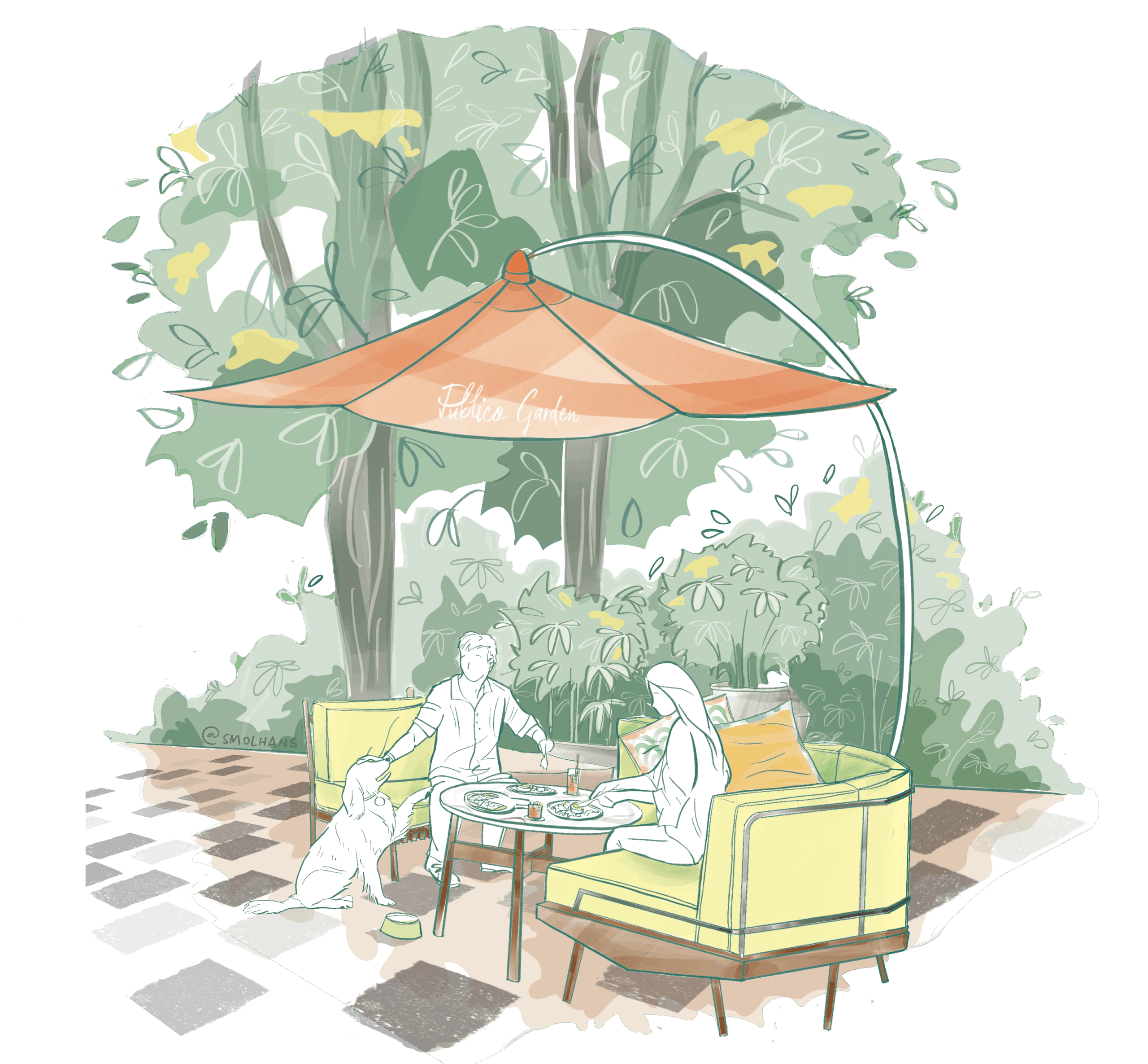 Pet-friendly terrazas at Publico