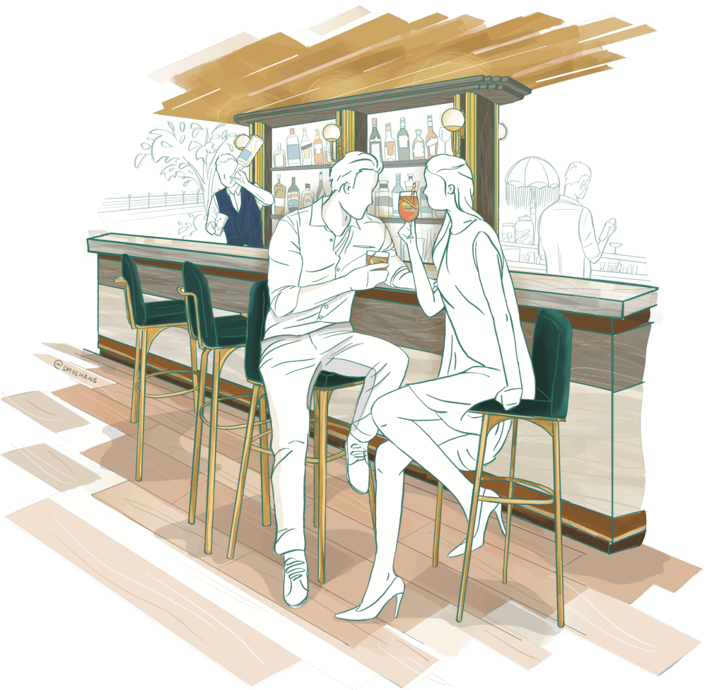 Drinks at Publico's cocktail bar